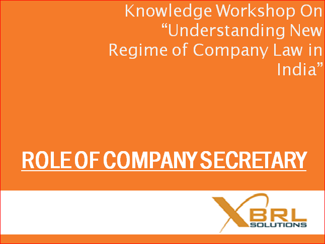 Role of Company Secretary